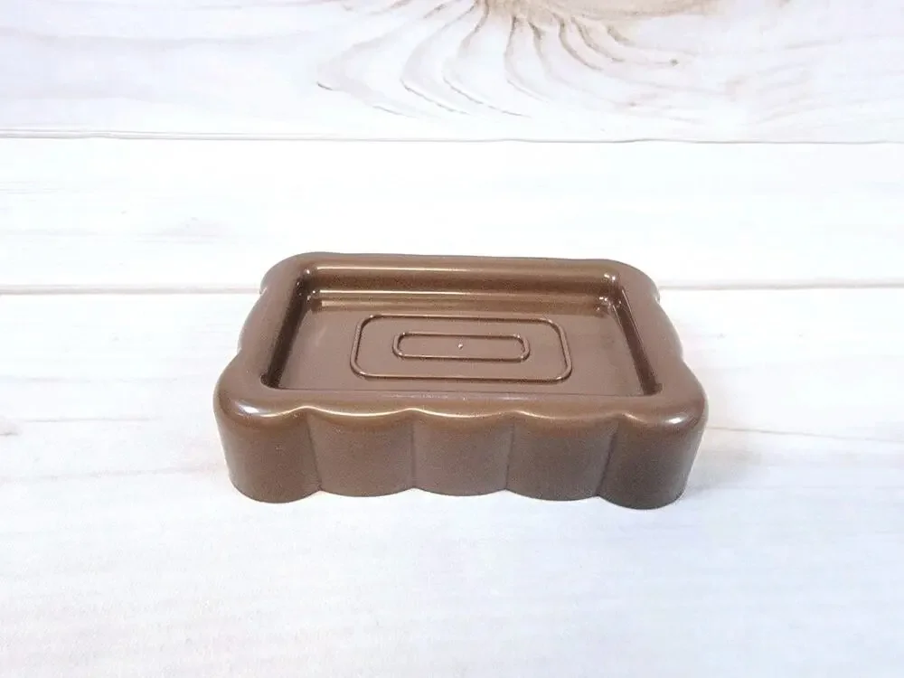 Vintage Soap Dish Retro Kitchen Bathroom Brown 1999